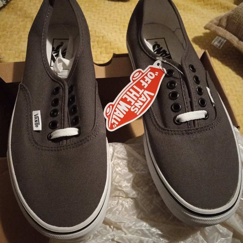 VANS OLD SKOOL PEWTER/BLACK AUTHENTIC SHOES MENS SIZE 8.5 WOMENS 10 NEW IN BOX